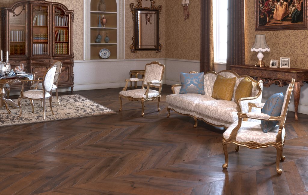 Classic Herringbone Wooden Flooring